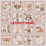 BAVLNĚNÉ LÁTKY- PANELY, REPRODUKCE OBRAZŮ,ŠICÍ STROJE