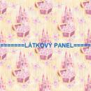 BAVLNĚNÉ LÁTKY- PANELY, REPRODUKCE OBRAZŮ,ŠICÍ STROJE