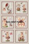 BAVLNĚNÉ LÁTKY- PANELY, REPRODUKCE OBRAZŮ,ŠICÍ STROJE