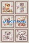 BAVLNĚNÉ LÁTKY- PANELY, REPRODUKCE OBRAZŮ,ŠICÍ STROJE